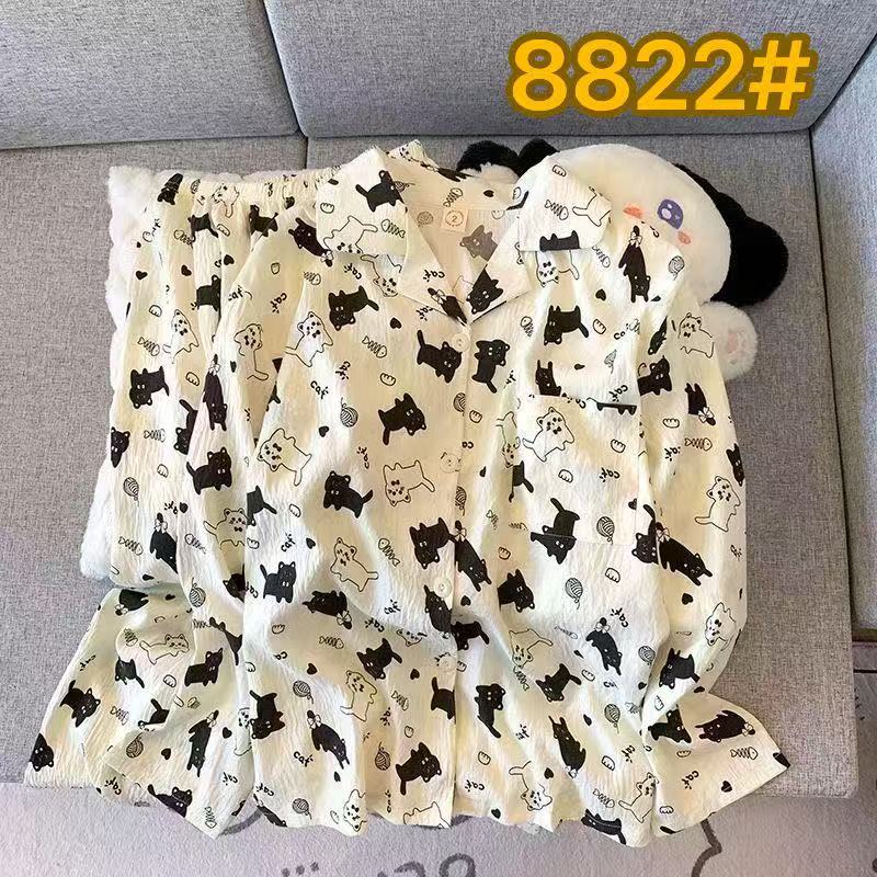 Al por mayor transfronterizo KT gato pijama mujer primavera y otoño nubes algodón manga larga 2026 nuevo juego de ropa de hogar encantadora super caliente