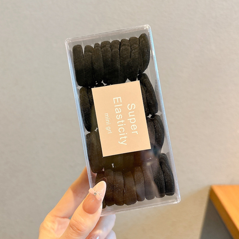 高级感咖色小熊头绳女气质简约高弹力发圈耐用橡皮筋女生扎头发绳|undefined