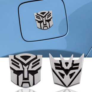 Car Modification Personalized 3D Pure Metal Transformers Decorative Decepticons Crazy Autobots Car Label Sticker Tail Label
