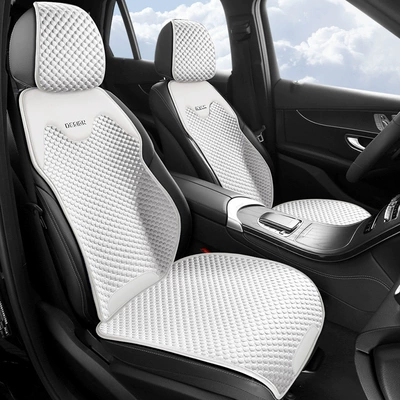 Seat cushion, seat cover Cover, Summer Cooling Pad, Saddle Pad - cool-silk-ice-bean-moonlight-white-front-square-mat1