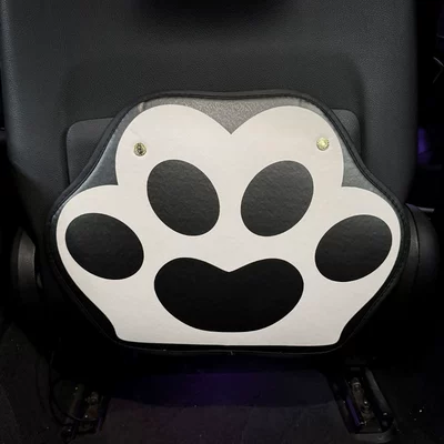 Car Seat Back Anti-Kick Pad for Women Cute Cat Paw Car Leather Seat Back Anti-Fouling Pad Cartoon Protective Pad (Chair back anti-kick pad) - black-cat-claw-anti-kick-pad-1-piece