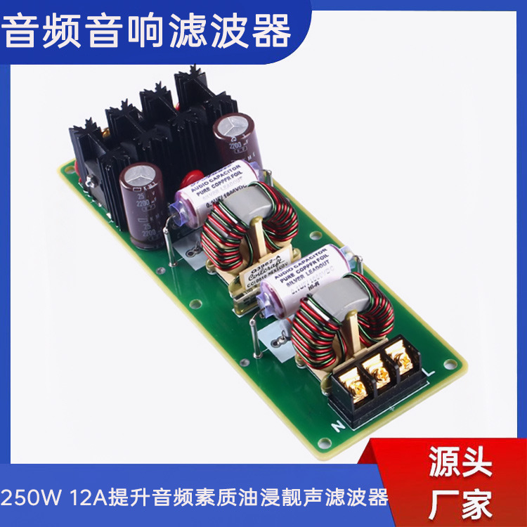 音响电源抗干扰音频滤波器交流250V12A大功率提音质油浸靓声成品