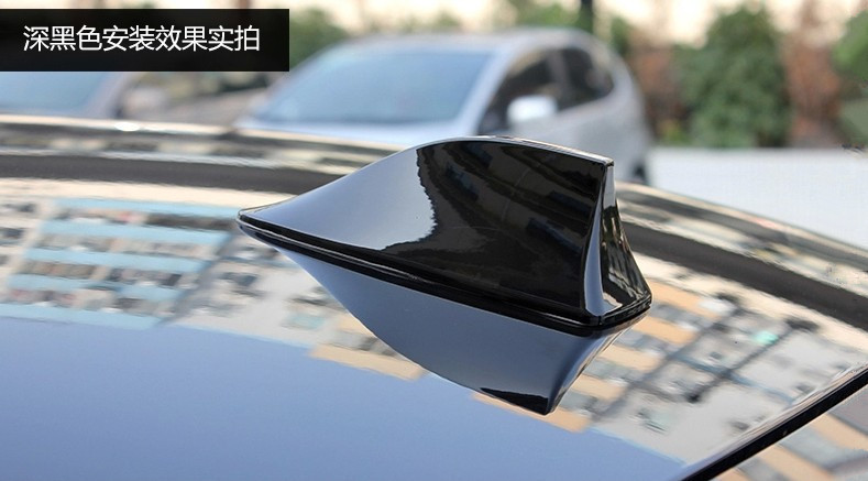 Car Decorative Shark Fin Antenna with Signal Radio Roof Antenna Roof Rear Wing Antenna Modification Without Drilling