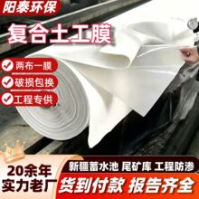 800g复合土工膜铁路路基隔水隧道河道防渗两布一膜长丝复合土工膜