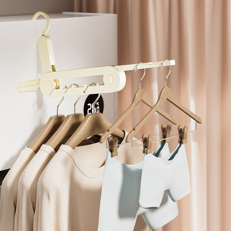 可折叠多孔晾衣架杆出差旅游多功能便携式收纳架宿舍学生晾晒器