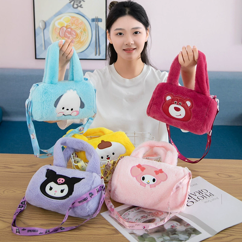 Трансграничная оптовая продажа Sanrio переносная длинная квадратная сумка плюшевые игрушки сумка новая одноплечая 8-дюймовая кукла