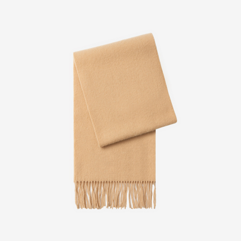 Pinzas cuidadosamente seleccionadas, bufanda 100% de lana, bufanda de ambiente coreana, color sólido, chal de mujer de alta calidad de otoño e invierno