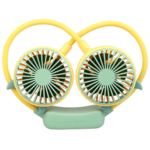 New foldable hanging neck small fan portable silent outdoor lazy USB mini fan small desktop fan