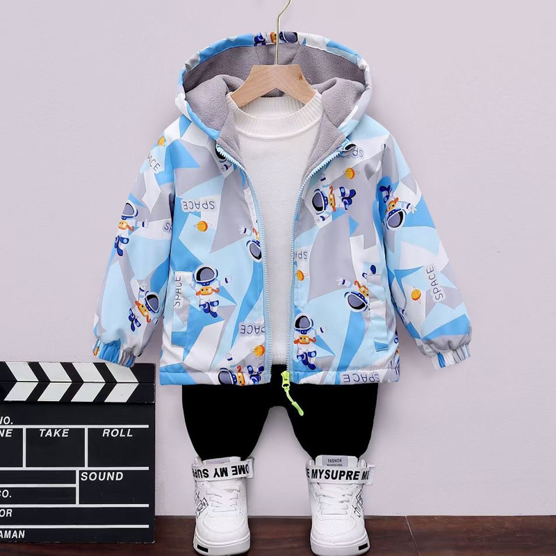 Cross-Border Children's Clothing Fleece-Lined Jacket for Boys and Girls, Thickened Fleece Integrated Polar Fleece Autumn and Winter Jacket Cross-Border Children's Clothing Fleece-Lined Jacket for Boys and Girls, Thickened Fleece Integrated Polar Fleece Autumn and Winter Jacket