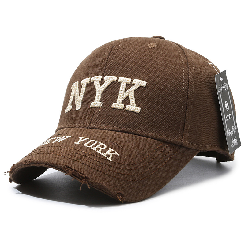 Men's Korean Style Baseball Cap Fashionable Duckbill Cap With Lettering Versatile Hat_voghion.com