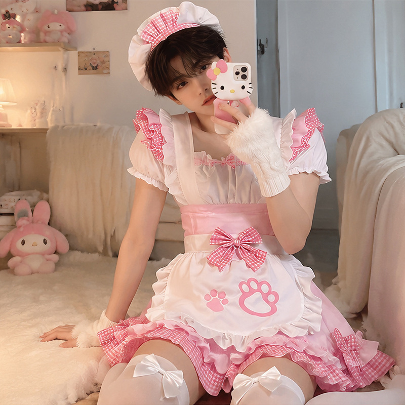 Lubai sexy sleepwear, sexy puppy butler costume, cosplay Lolita pure desire uniform, alluring, easy to remove, sweet outfit