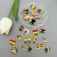 跨境热销爆款 黑人节主题1865 外贸彩虹个性DIY饰品配件批发