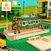 木质拼装工艺品拼图复古工业风DIY拼装电车模型玩具摆件儿童成人