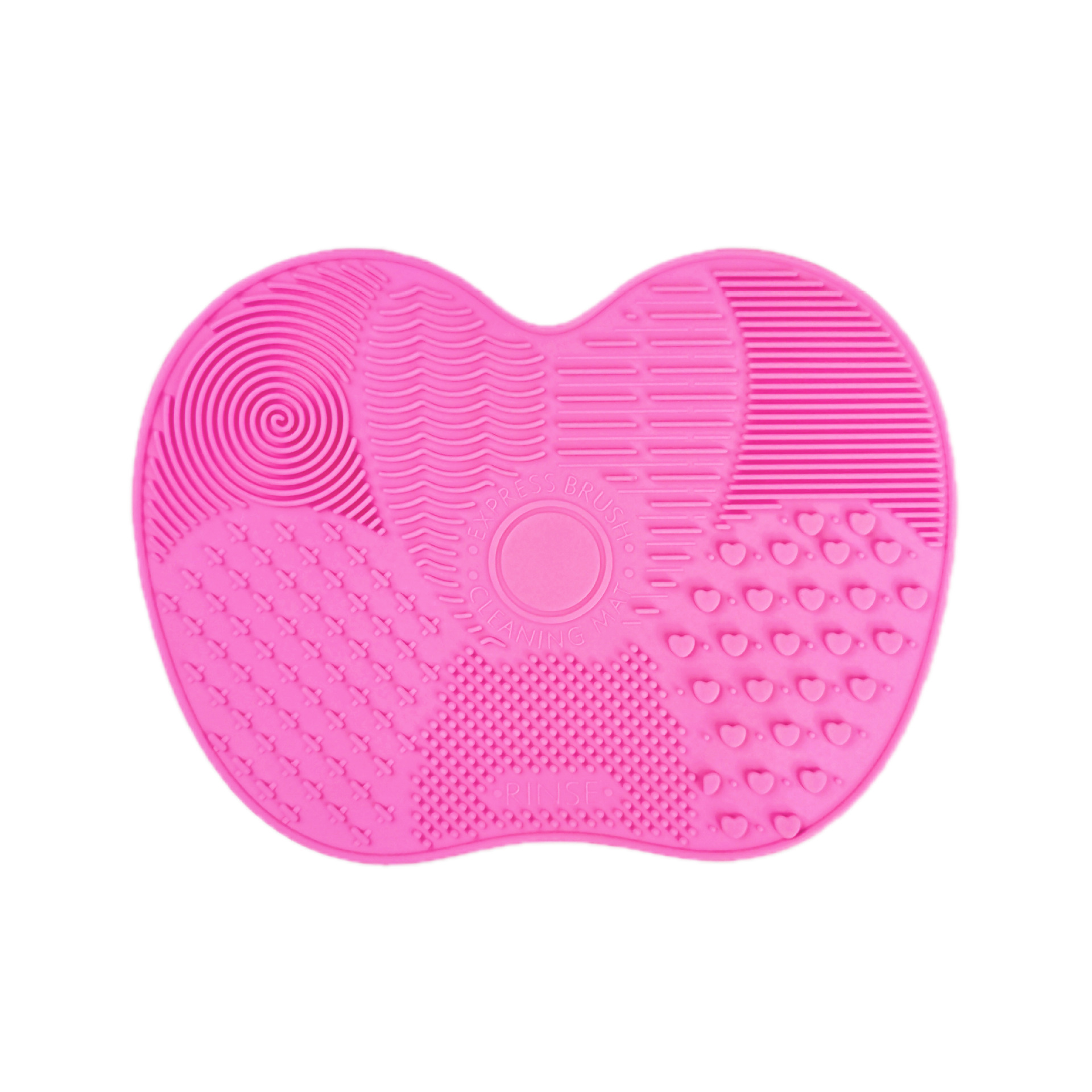 Silicona Apple lavado cepillo pad portátil maquillaje cepillo con ventosa herramienta de limpieza silicona tamaño pequeño Apple pad en stock