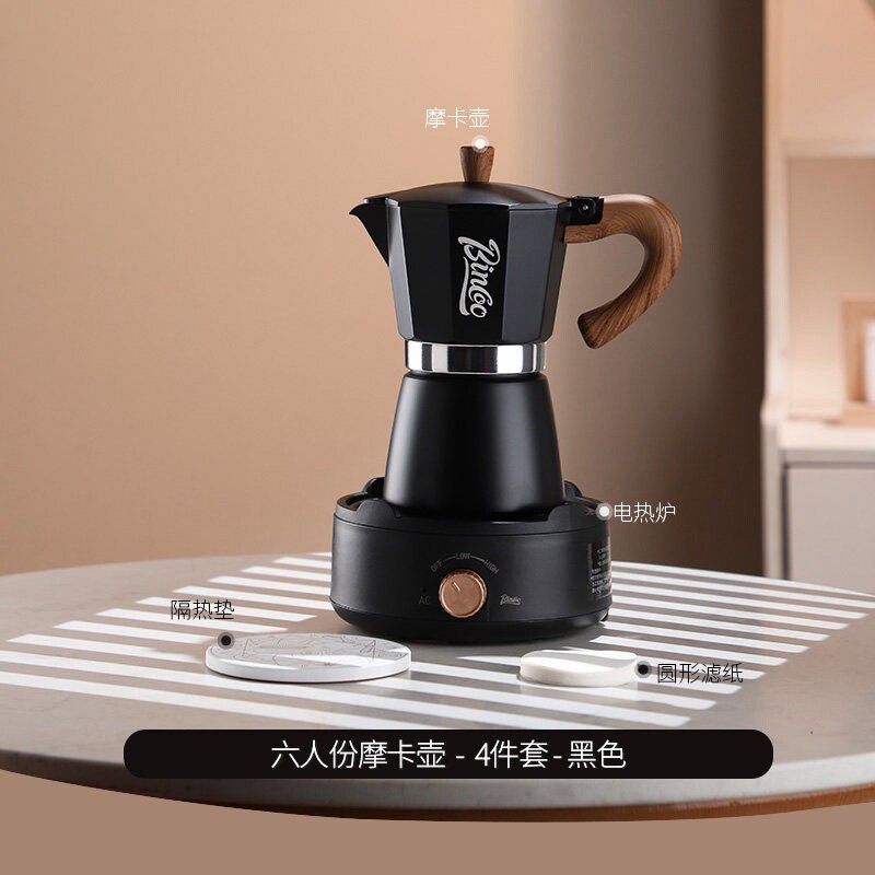 Cafetera Moka Italiana Doméstica de Aleación de Aluminio para Uso Doméstico
