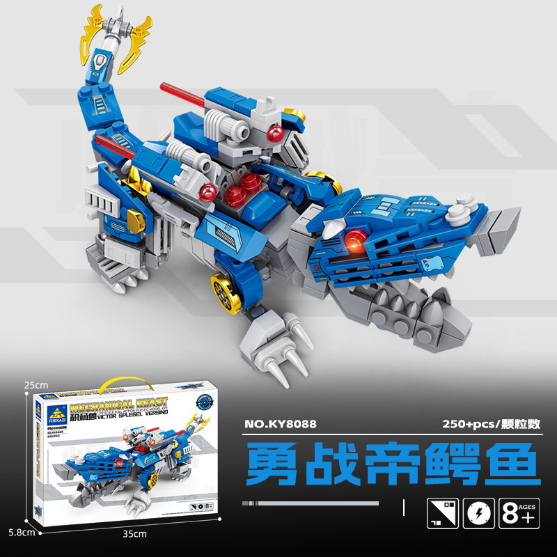 Compatible con Lego kaizhi ky1111 Titan Mech mecánica Tyrannosaurus deformación modelo niños montaje bloques de construcción Juguetes