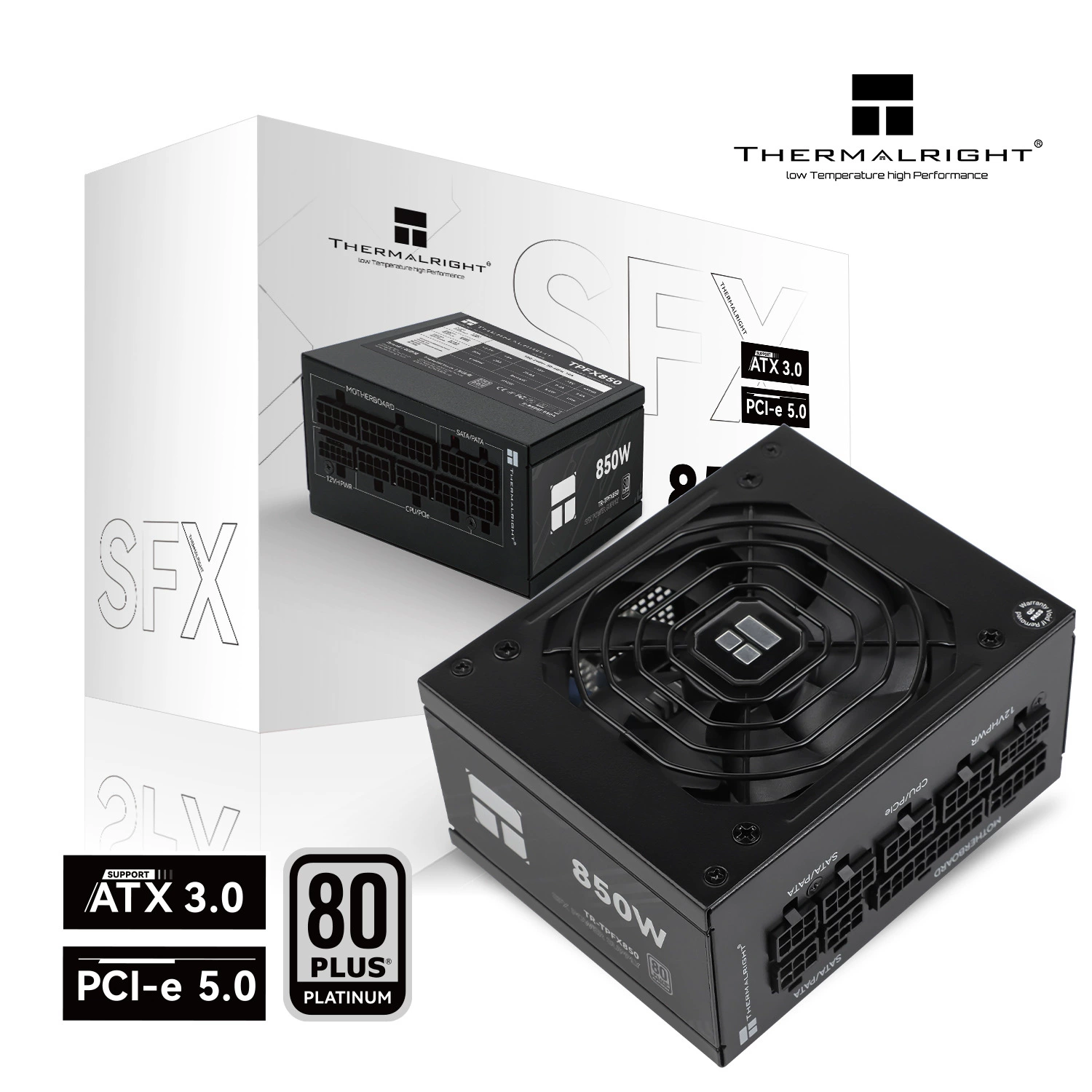 Thermalright (利民) блок питания TPFX850 ATX3.0 850W, платиновый, модульный, высокая нагрузочная устойчивость