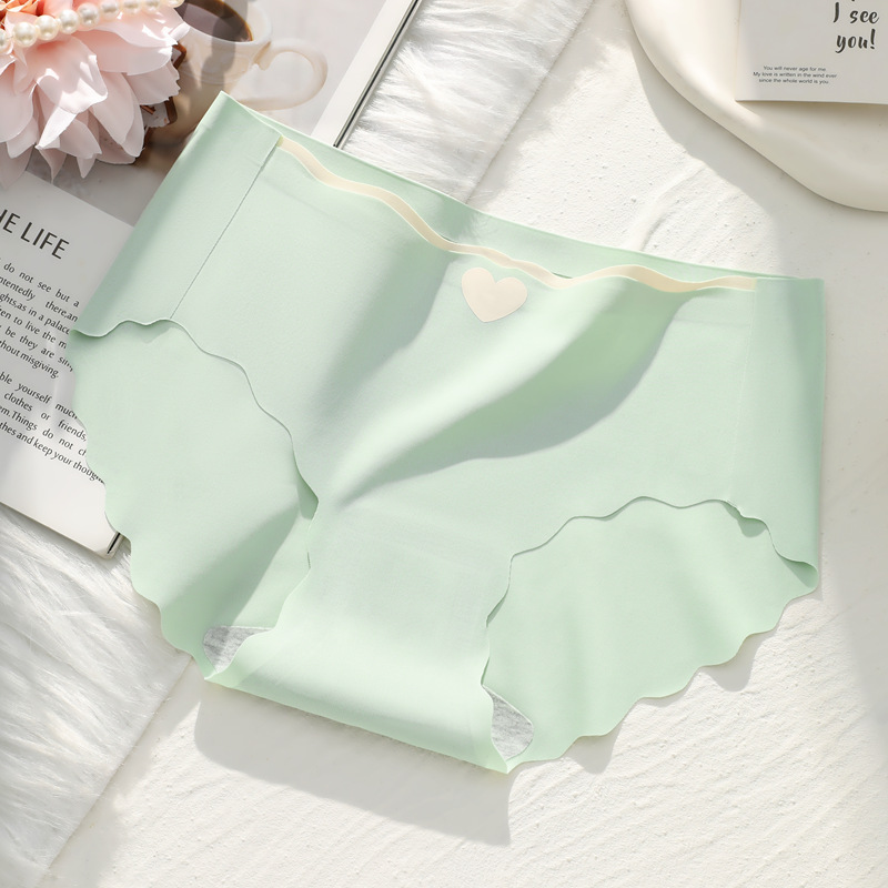 Bragas de seda de hielo que no dejan marcas, entrepierna transpirable antibacteriana de algodón para mujer, pantalones cortos de cintura media para niña de verano, bragas para mujer