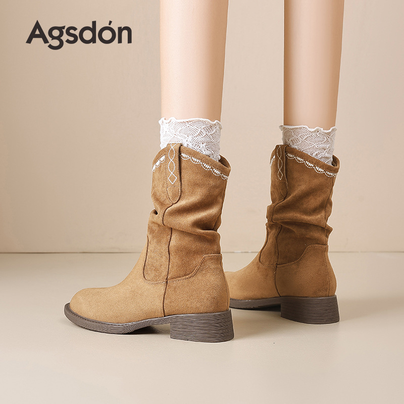 Botas Corto de Dengbocken 2026 nuevo otoño invierno grueso botas de pila Meilad Western retro botas Martin image 1