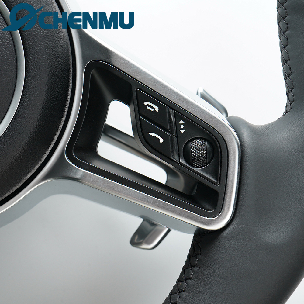Modified Carbon Fiber Steering Wheel Assembly for Porsche Panamera 911 Cayenne Cayman 718 Boxster