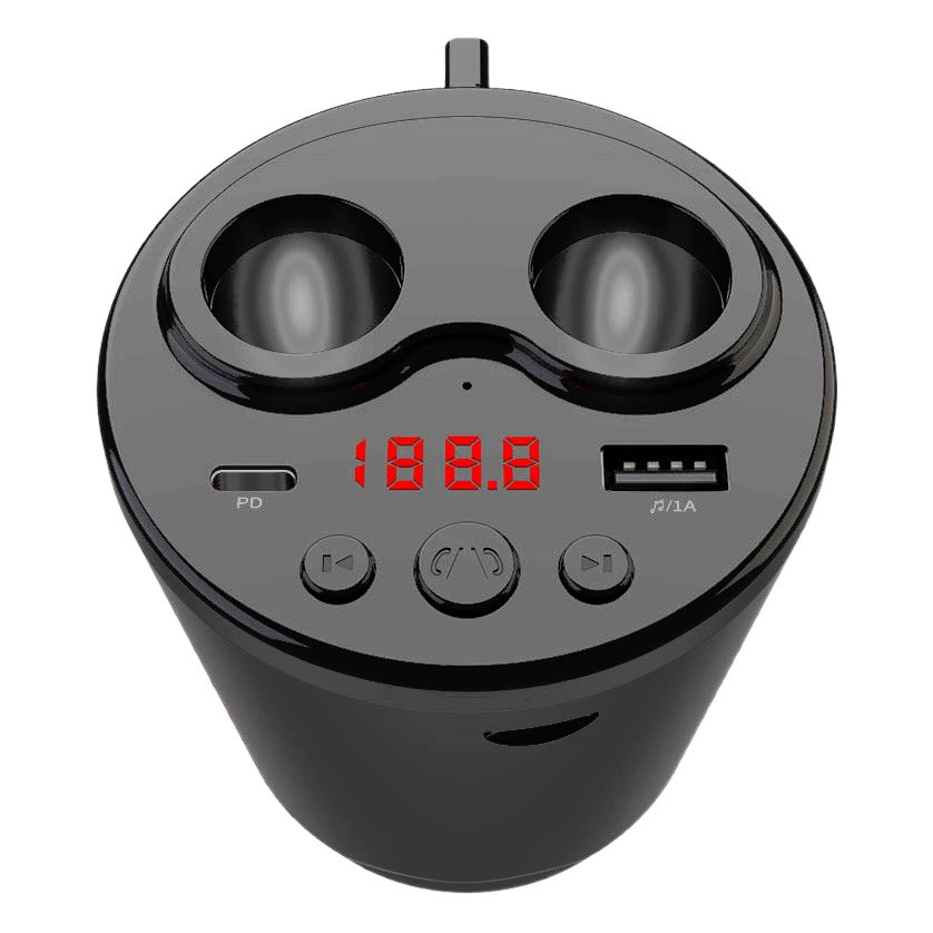 [Чашка для автомобильного зарядного устройства Bluetooth с дистанционным управлением на рулевом колесе] G63 автомобильная карта MP3-плеер двухточечный дымовой порт PD