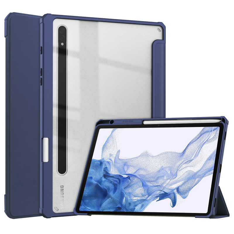 For Samsung Tab S7 T870 Tablet Protective Cover Tab S8 X700 Tri-Folding Stand Tablet Protective Case For Samsung Tab S7 T870 Tablet Protective Cover Tab S8 X700 Tri-Folding Stand Tablet Protective Case