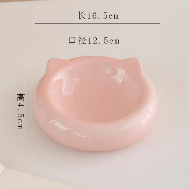 깊은 원형 평면(고양이 귀) 애완동물 그릇 스타일 7