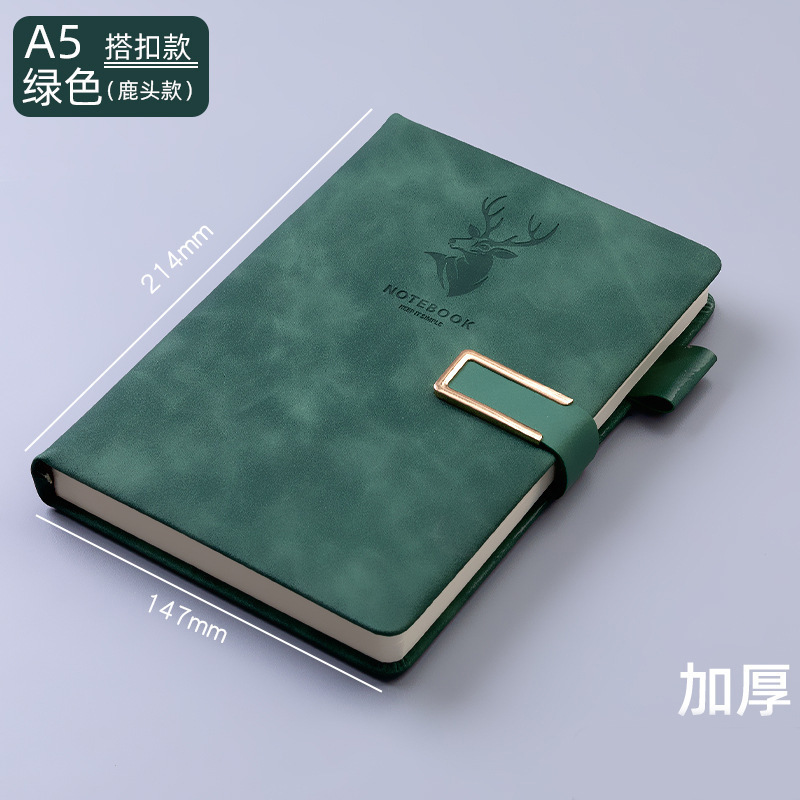 ビジネスノート a5 卸売レザーバックル付きメモ帳厚みのある高価値ノートブック b5 小さなノートブック|undefined