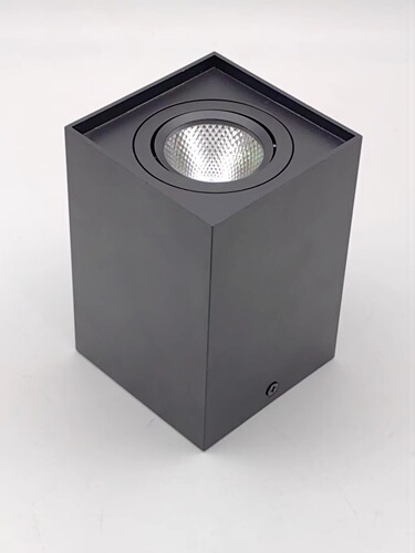 Shake your head to adjust the angle LED square surface-mounted anti-glare spotlight COB ceiling bold grille light home living room ceiling