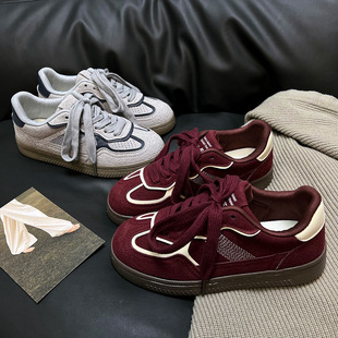 Trendy Brand Red Canvas Shoes Women's 2024 New Autumn Student Chic All-match Low-top Flat Casual Street Shoes