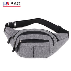 Korean-style sports waist bag for men, outdoor leisure sports waist bag with large capacity and multi-layer waterproof design