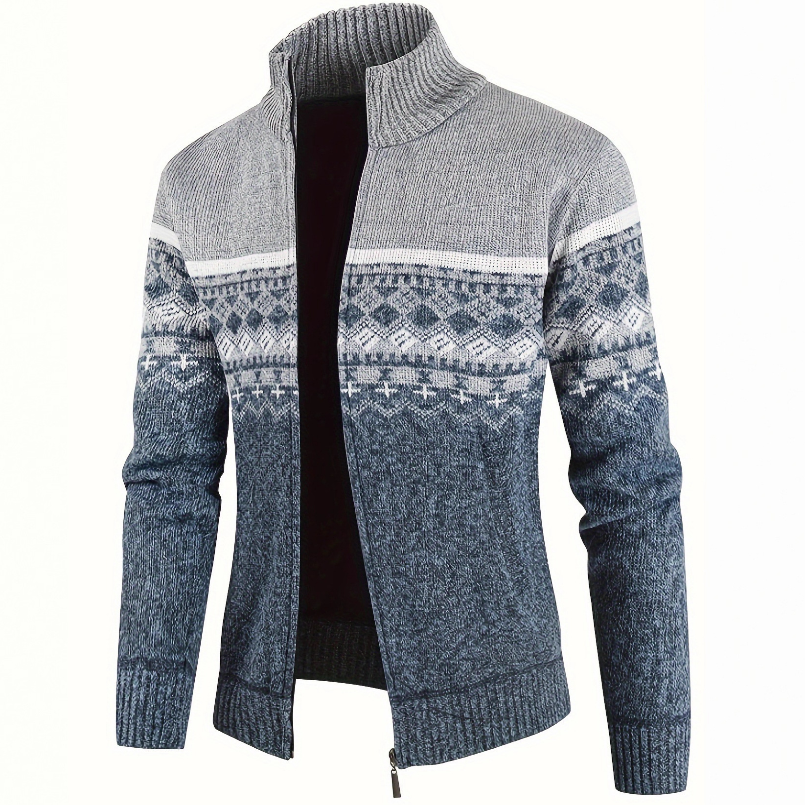 Transfronterizo Europa y América Amazon invierno hombre de cuello alto camiseta de lana gruesa casual delgada suéter casual abrigo cardigan suéter