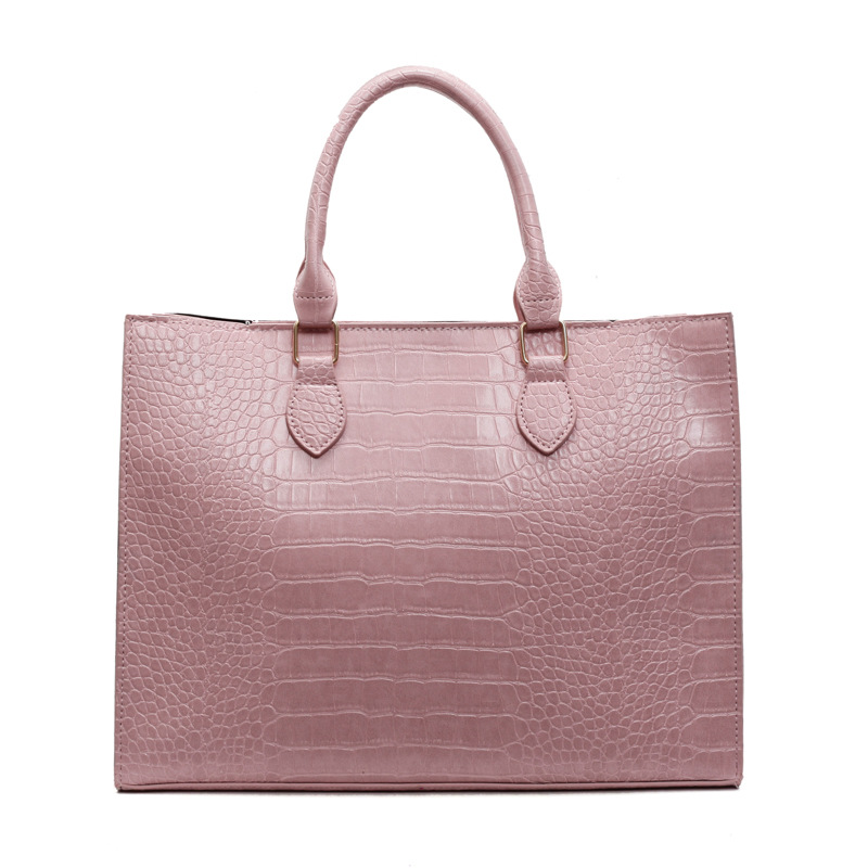 Moda de viaje de moda simple cocodrilo bolso de mano de primavera 2025 nuevo estilo de moda bolso de gran capacidad