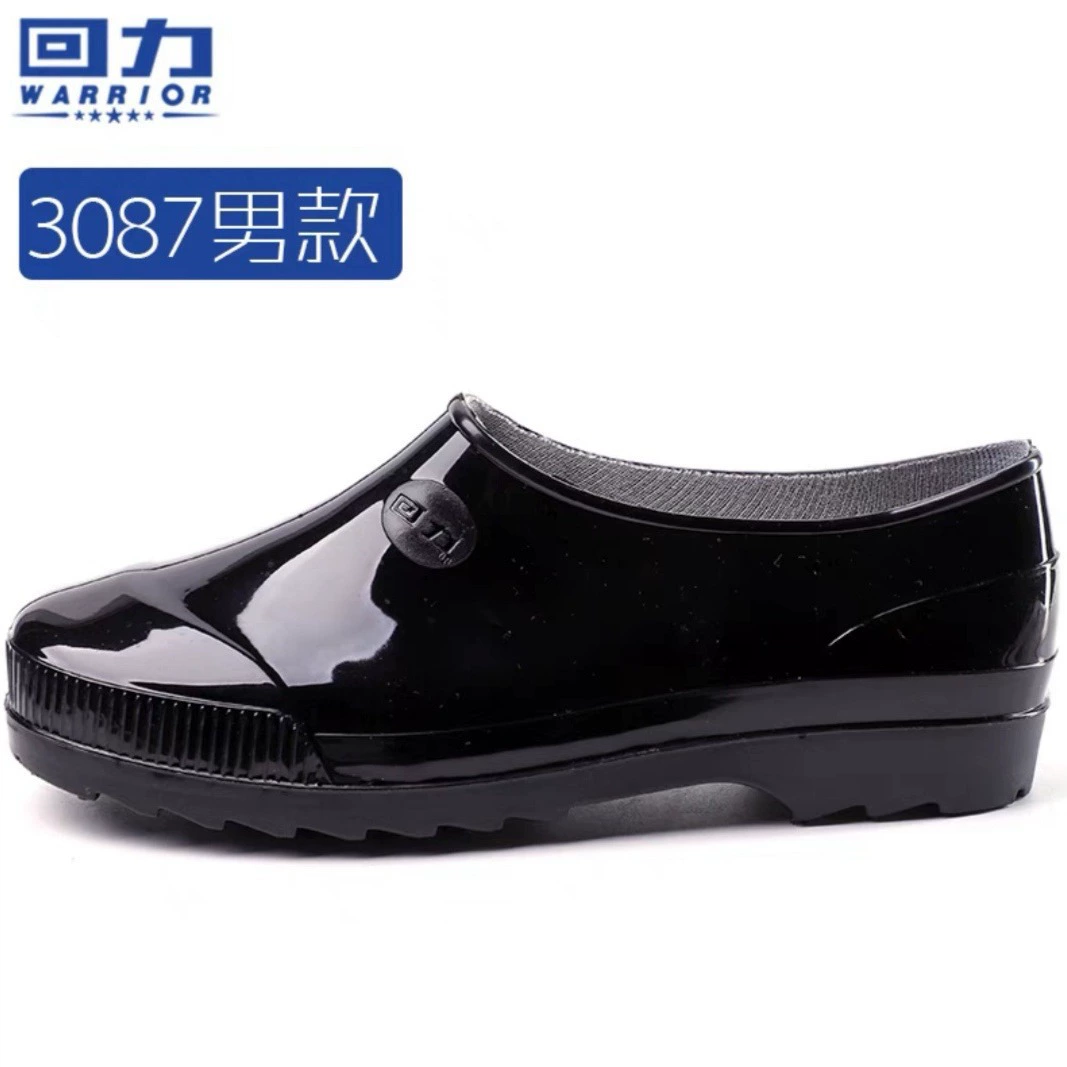 Шанхай 3087 мужские ботинки дождя короткая трубка ПВХ анти-скольжения весна и осень дождь обувь мужские ноги слиток резиновая обувь оптом