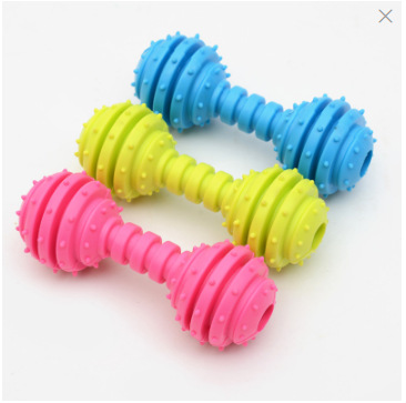 TPR goma espina anillo Barbell mascota juguete gato y perro molar de alta calidad Comercio exterior al por mayor gato y perro juguete