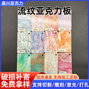 Smoke Pattern Acrylic Plate Flow Pattern Plate Pmma Plexiglass Plate Processing Laser Engraving Flow Smoke Pattern Acrylic Plate