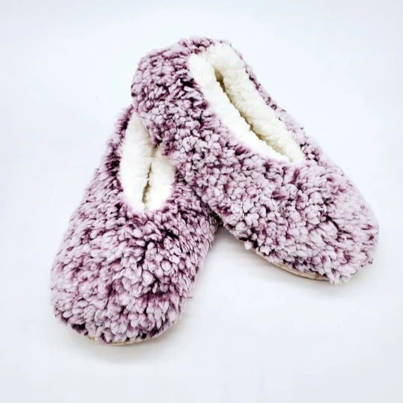 Ultra Soft Slippers for Women, Warm Faux Fur Sherpa Lined Fluffy Indoor Slipper Socks