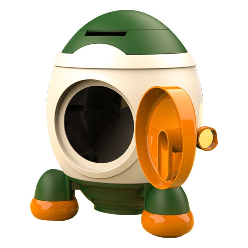 Dibujos animados de los niños cohete alcancía gran capacidad caja ahorro con llave lindo decoración supermercado Juguetes