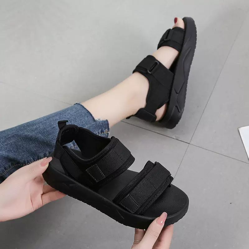 夏季新款2023厚底运动老爹凉鞋女潮流百搭耐磨平底跨境大厂批发