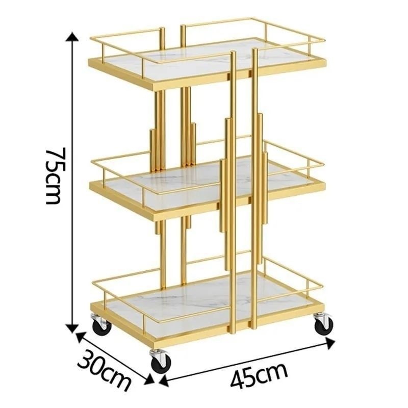 Beauty cart, beauty salon storage rack, light luxury nail and eyelash extension cart, popular hairdressing and dyeing tool cart