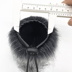 採訪兔毛防風話筒套 麥克風防風毛衣 12CM話筒毛毛套話筒防風面罩