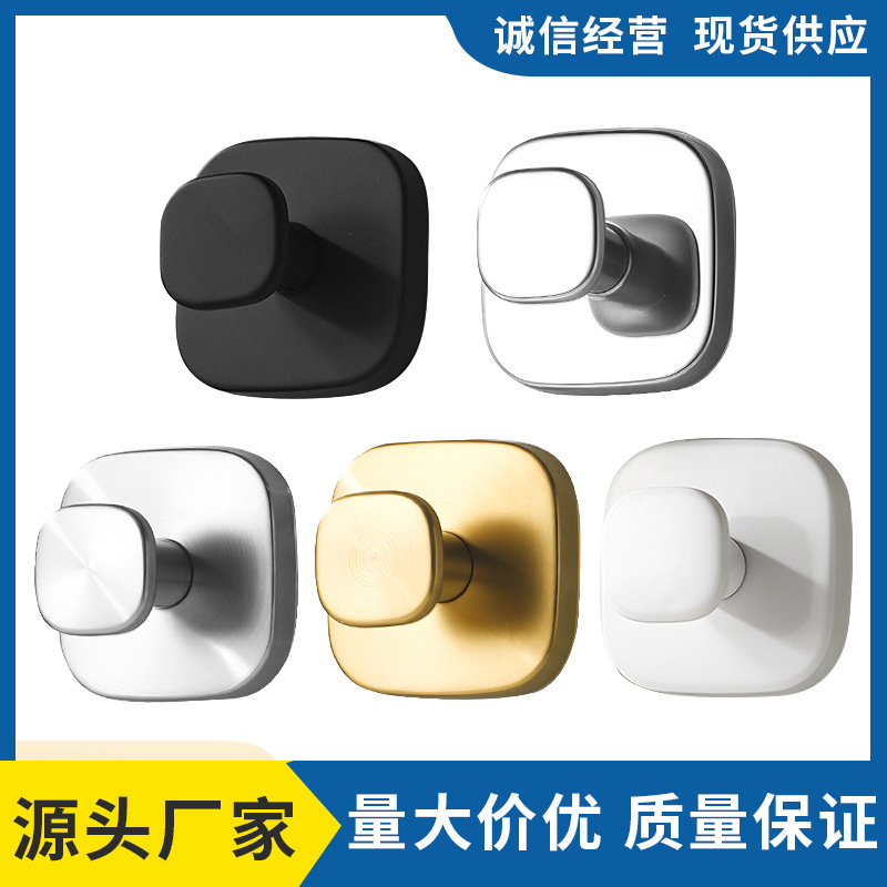 Stainless Steel Square Suction Cup Hook, No Punching, Traceless Hook, Kitchen Bathroom Cross-Border Vacuum Suction Cup Hook