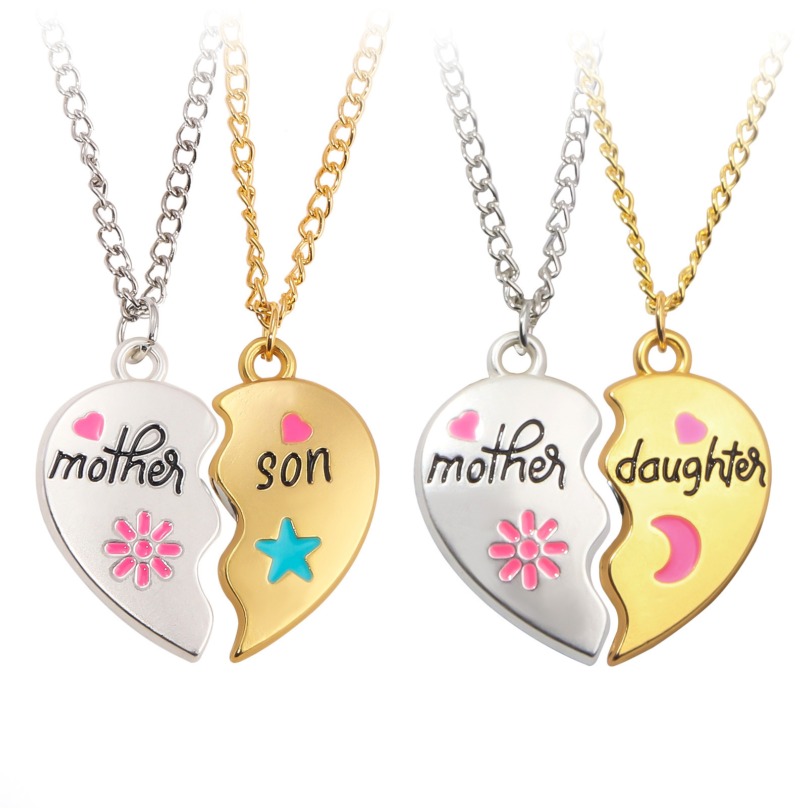 Mom and Son Daughter Mother's Day Magnetic Necklace Mother's Day Gift Parent-child Party Gift