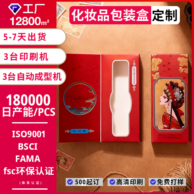 古风包装盒白卡纸香薰包装盒磁吸翻盖礼盒高档开窗包装盒高级感