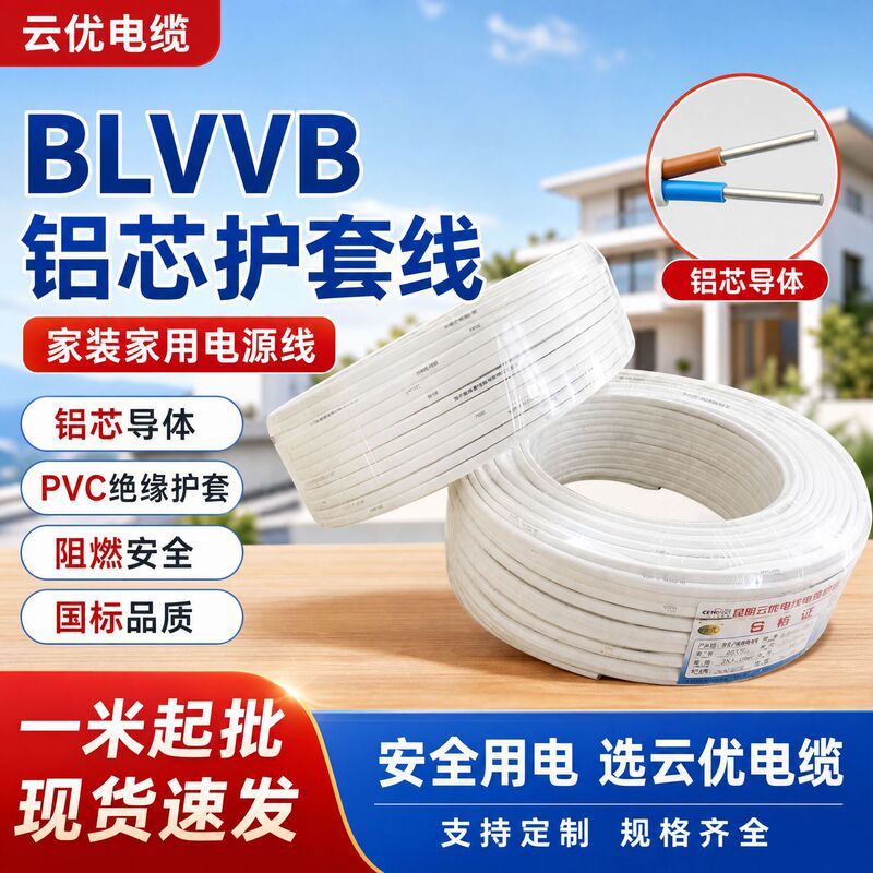 Blvvb Home Decoration Aluminum Core Insulated Electrical Wires and Cables, National Standard Power Cord Aluminum Wire Flame-Retardant Wire 1.0m in Stock Blvvb Home Decoration Aluminum Core Insulated Electrical Wires and Cables, National Standard Power Cord Aluminum Wire Flame-Retardant Wire 1.0m in Stock