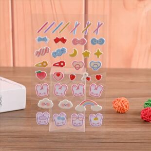 Hot-Selling Spot 3D Stereo Pvc Cotton Doll Hairpin Bubble Sticker Pet Bubble Sticker