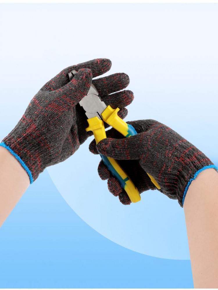 棉纱手套劳保耐磨工作加厚防滑机修劳动男女工厂干活纯棉纱线手套