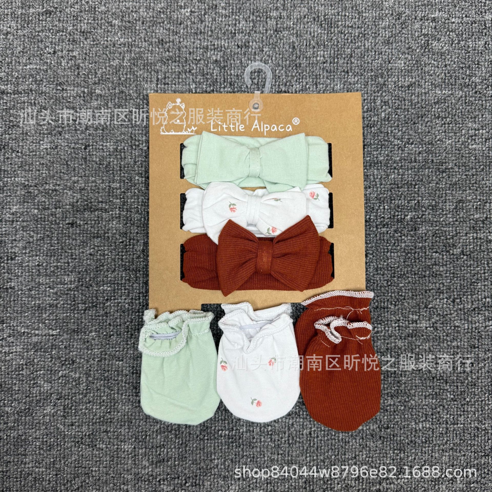Juego de Diadema y Guantes para Bebé Set de 6 Piezas de Algodón para Recién Nacidos image 5