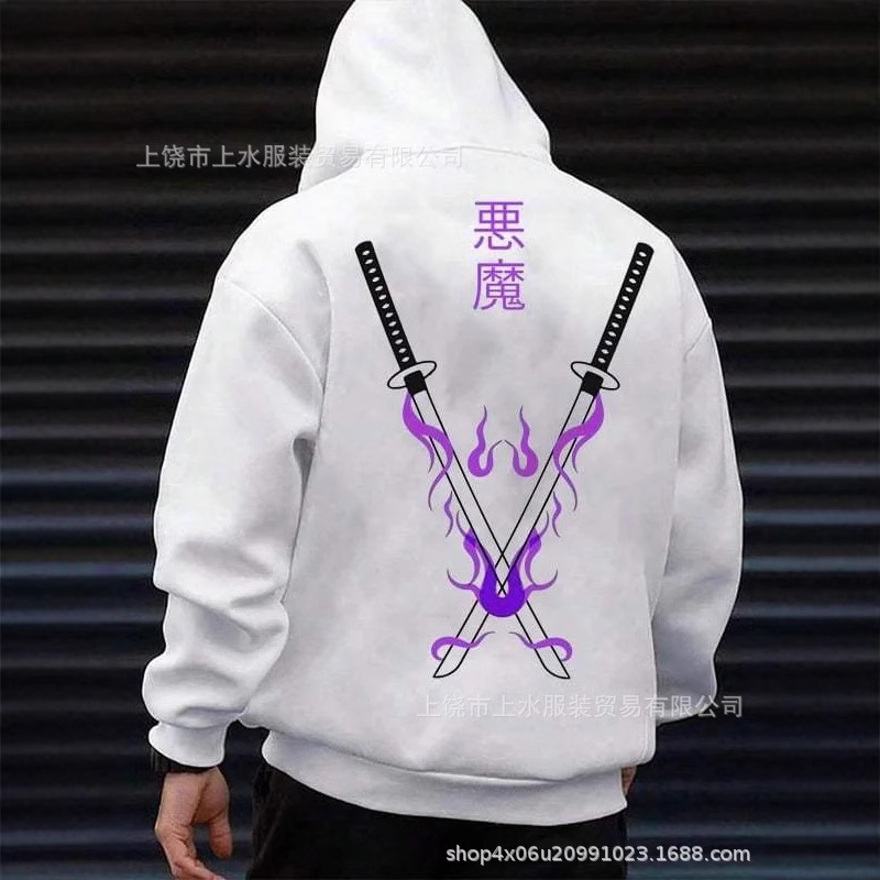 【新客立减】广州工厂批发跨境帽衫克罗十字架连帽卫衣