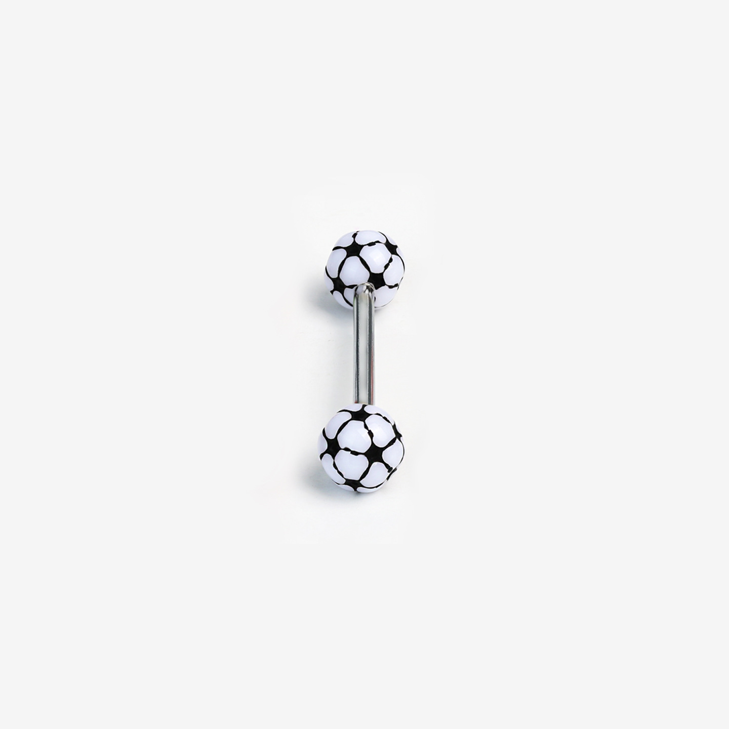 7-Color Contrast Football Tongue Barbell 20mm Length 1.6mm Thick Titanium Steel Externally Threaded Tongue Piercing Jewelry Wholesale detail image 14
